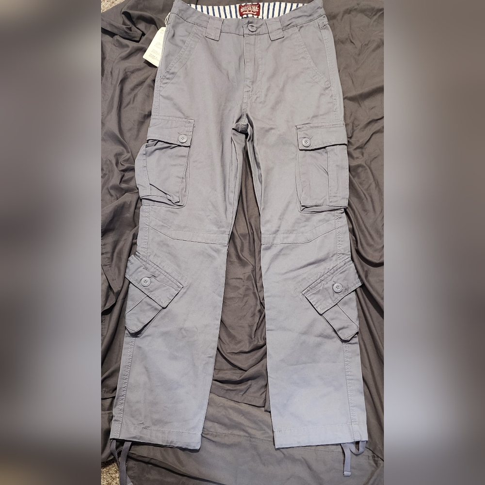 Mstchstick Gray Cargo Pants with Utility Design